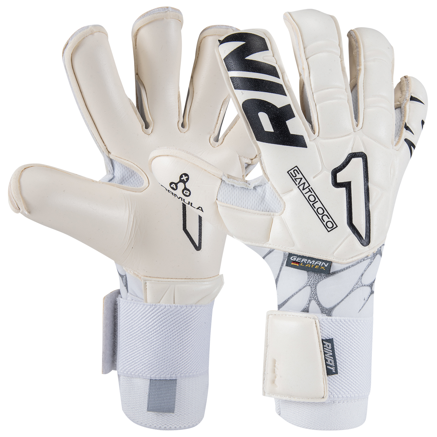 Luva Goleiro Rinat Santoloco Profissional Branco Adulto - Rinat