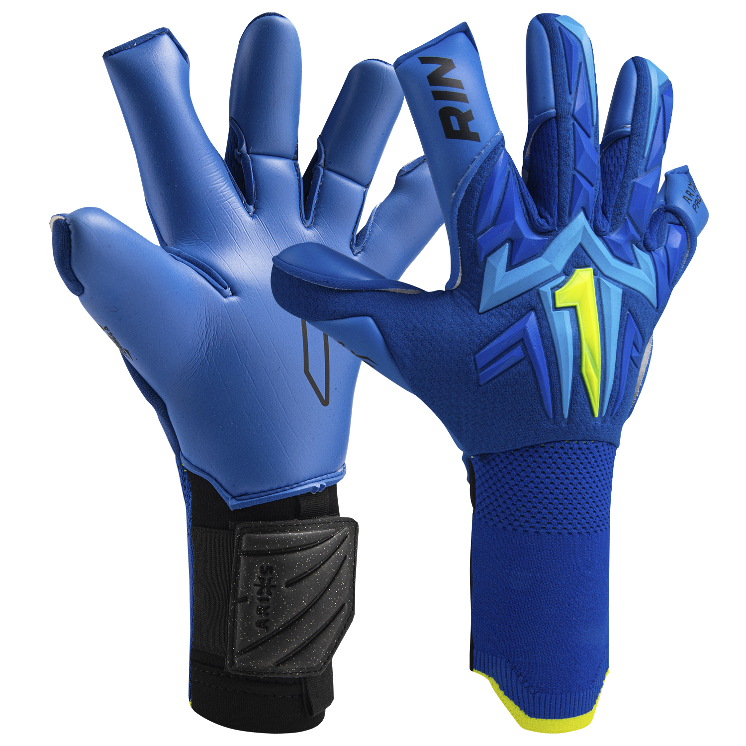 rina Luva Goleiro Rinat Aries X Profissional Azul Adulto - Rinat Sports